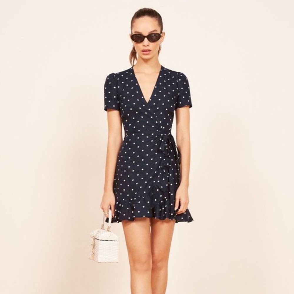 Brand New Reformation Polka Dot Dress